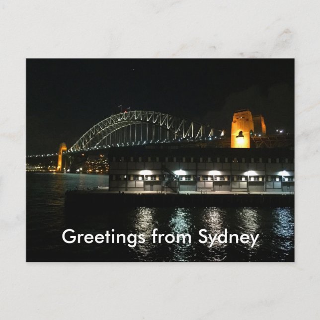 Carte Postale salutations de sydney bridge (Devant)