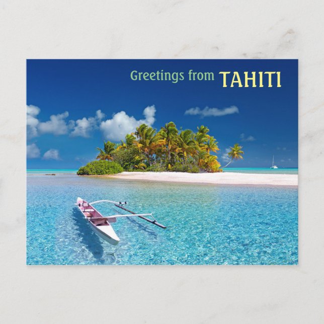 Carte Postale Salutations de Tahiti (Devant)
