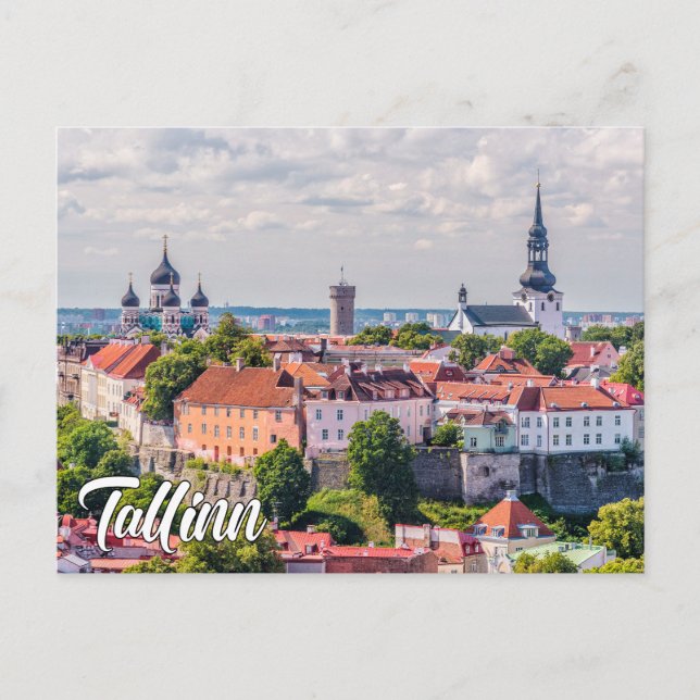 Carte Postale Salutations de Tallinn, Estonie (Devant)