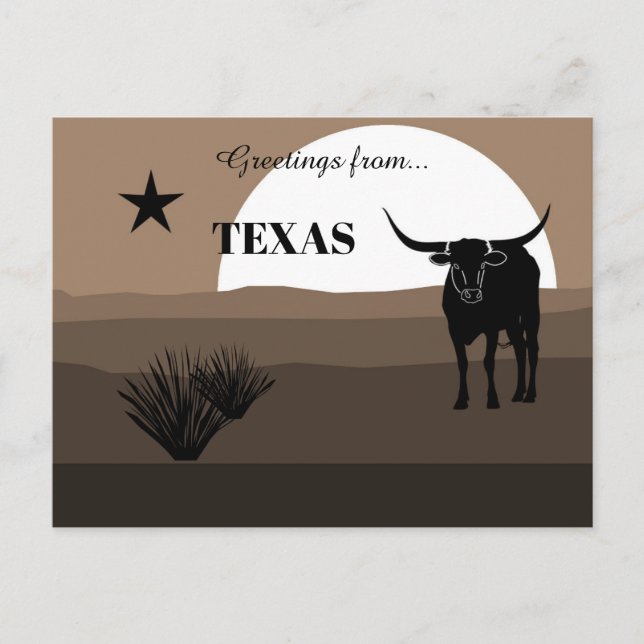 Carte Postale Salutations de Texas State Earth Tones (Devant)