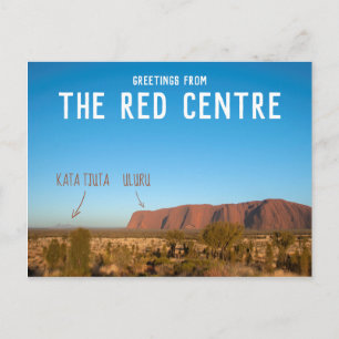 Carte Postale Salutations de The Red Centre Uluru Kata Tjuta