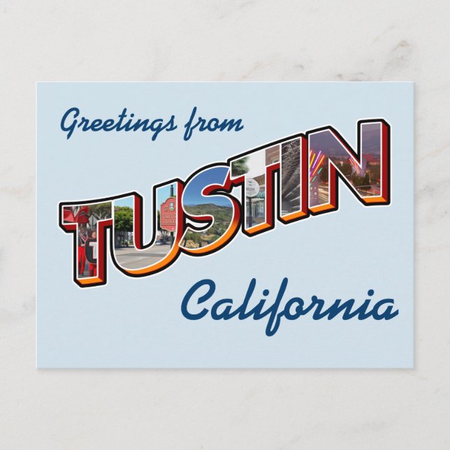 Carte Postale Salutations de Tustin, Californie (Devant)