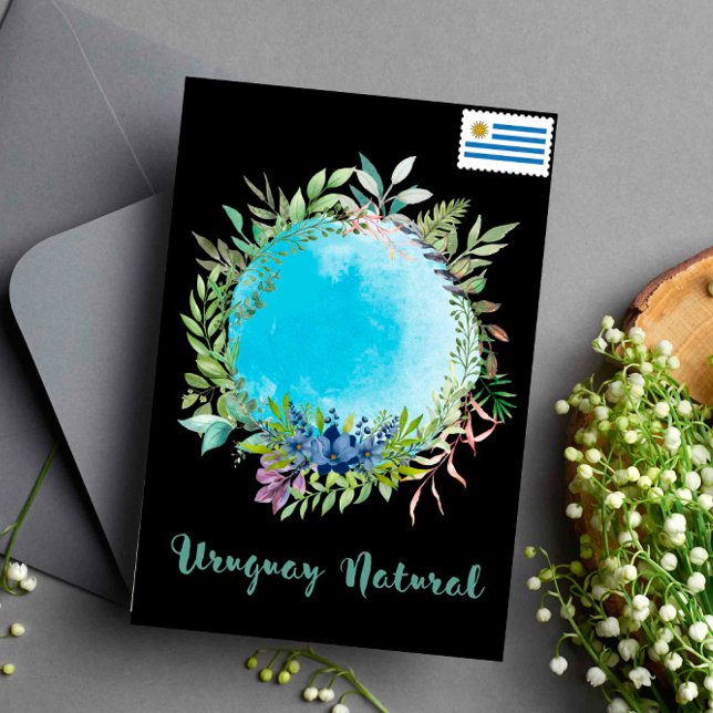 Carte Postale Salutations de Uruguay Natural Blue (Créateur téléchargé)