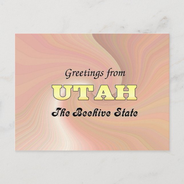 Carte Postale Salutations de Utah (Devant)