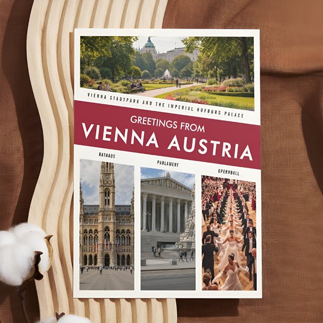 Carte Postale Salutations de Vienne Autriche Voyage Rétro (Greetings from Vienna – timeless elegance and imperial charm.)