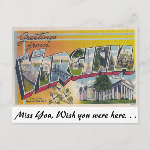 Carte Postale Salutations de Virginie