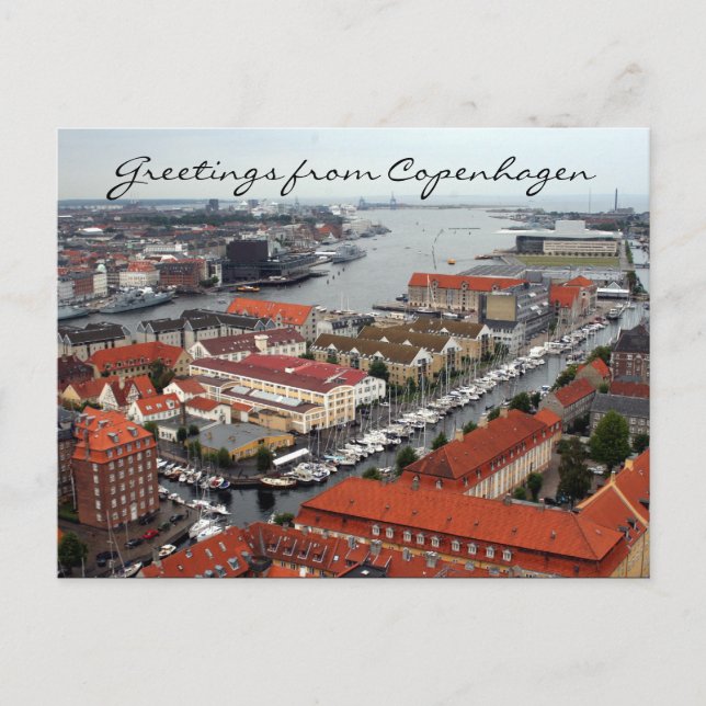 Carte Postale salutations de vue copenhague (Devant)