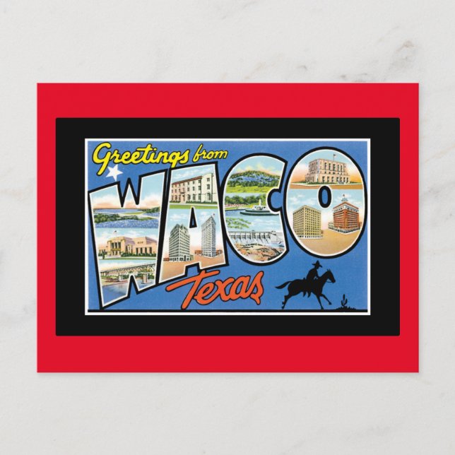 Carte Postale Salutations de Waco Texas (Devant)
