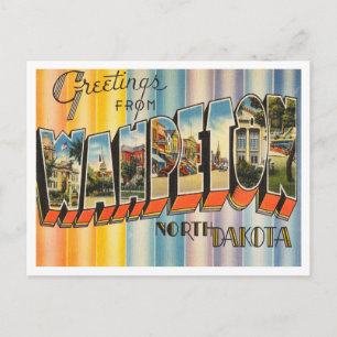 Carte Postale Salutations de Wahpeton, North Dakota Travel