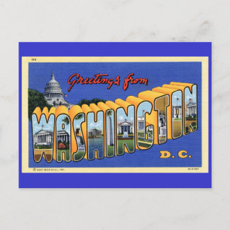 Carte Postale Salutations de Washington DC !