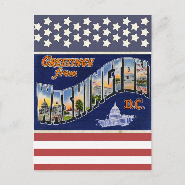 Carte Postale Salutations de Washington DC ! (Devant)