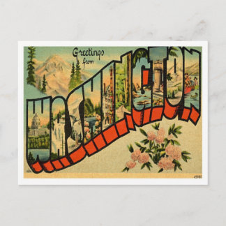 Carte Postale Salutations De Washington Des États-Unis