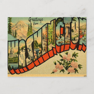 Carte Postale Salutations de Washington WA