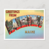 Salutations de Waterville, Vintage voyage du Maine