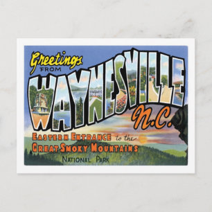 Carte Postale Salutations de Waynesville North Carolina US City