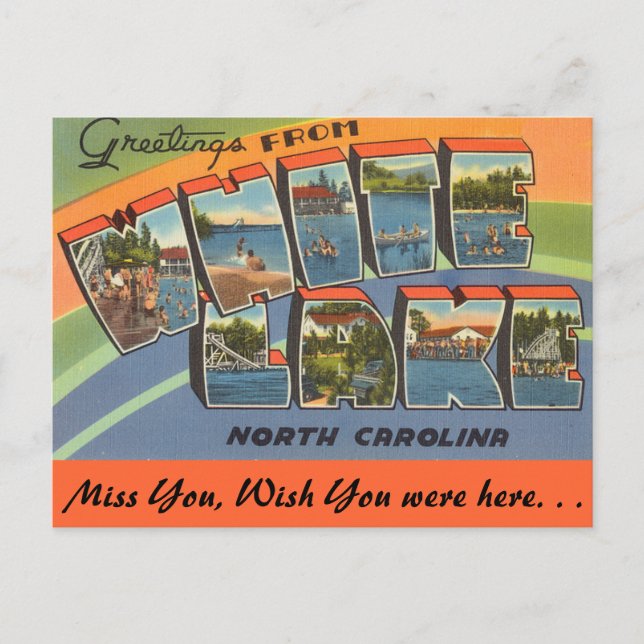 Carte Postale Salutations de White Lake (Devant)