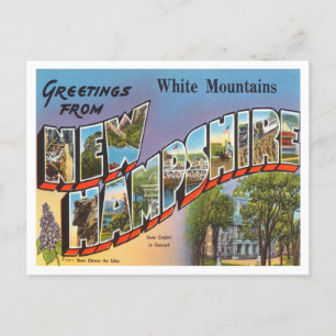 Carte Postale Salutations de White Mountains, New Hampshire
