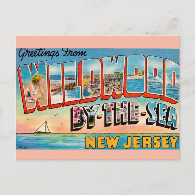 Carte Postale Salutations de Wildwood by the Sea  (Devant)