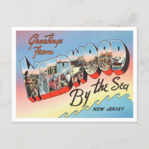 Carte Postale Salutations de Wildwood by the Sea, New Jersey