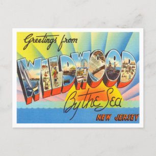 Carte Postale Salutations de Wildwood by the Sea, New Jersey