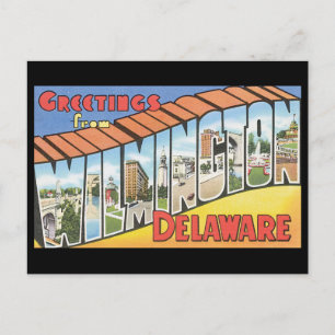 Carte Postale Salutations de Wilmington Delaware_Vintage voyage