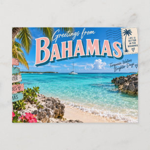 Carte Postale Salutations des Bahamas