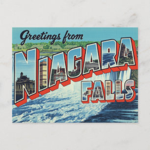 Carte Postale Salutations des chutes du Niagara