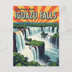 Carte Postale Salutations des chutes Iguazu