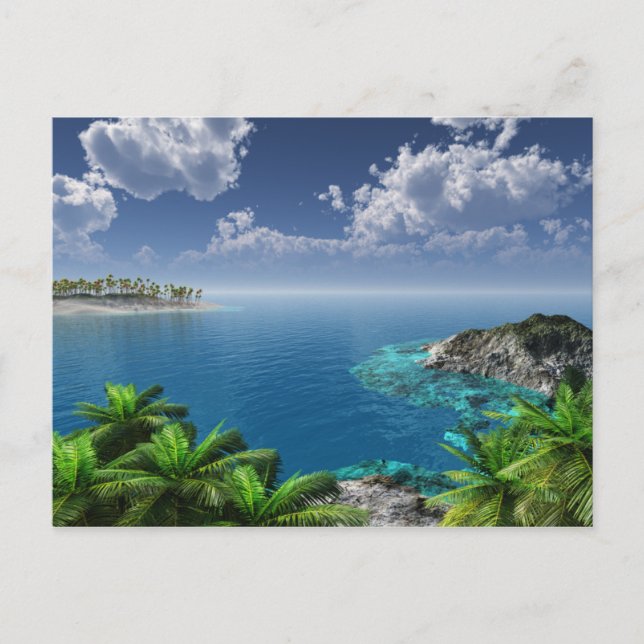 Carte Postale Salutations des îles (Devant)