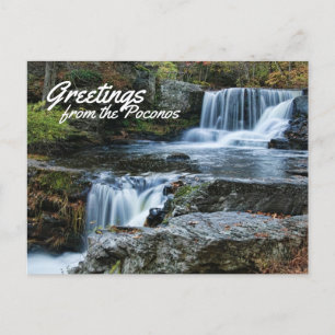 Carte Postale Salutations des Poconos ! Chutes Factory