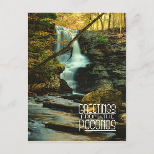 Carte Postale Salutations des Poconos ! Fulmer Falls