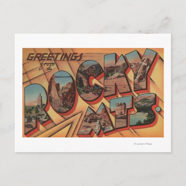 Carte Postale Salutations des Rocheuses (Devant)