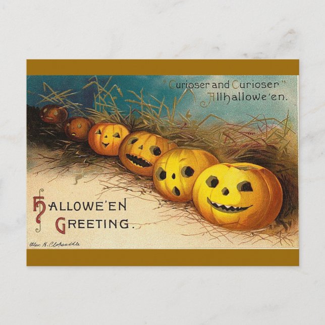 Carte Postale Salutations d'Halloween (Devant)