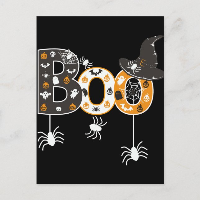 Carte Postale Salutations d'Halloween (Devant)