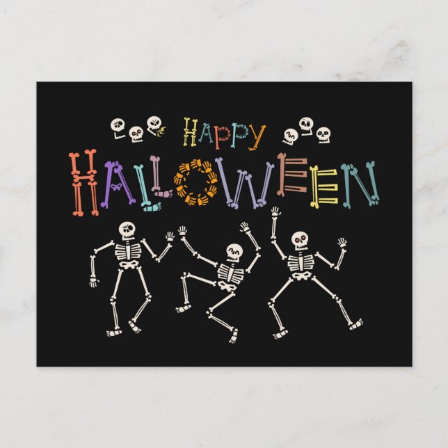 Carte Postale Salutations d'Halloween (Devant)