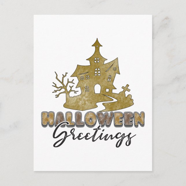 Carte Postale Salutations d'Halloween - Halloween (Devant)