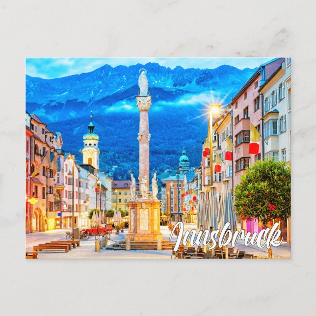 Carte Postale Salutations d'Innsbruck, Autriche (Devant)