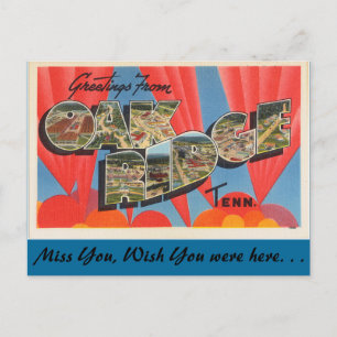 Carte Postale Salutations d'Oak Ridge