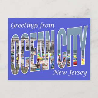 Carte Postale Salutations d'Ocean City