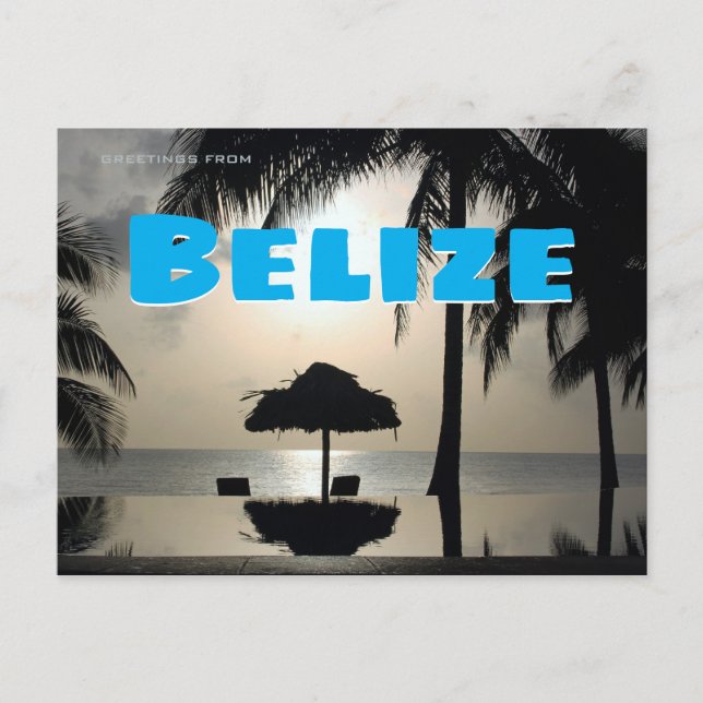 Carte Postale Salutations du Belize (Devant)