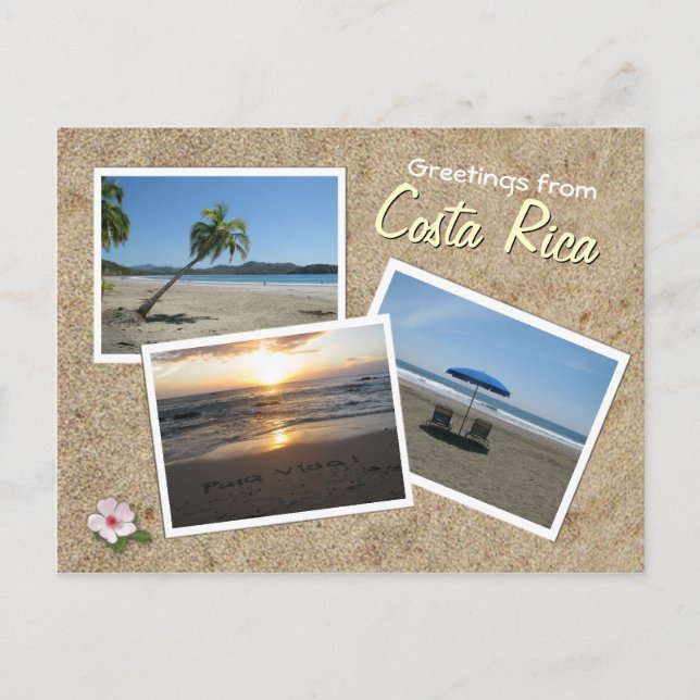 Carte Postale Salutations du Costa Rica (Devant)