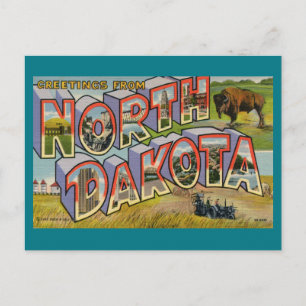 Carte Postale Salutations Du Dakota Du Nord