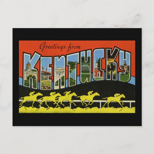Carte Postale Salutations du Kentucky (Devant)