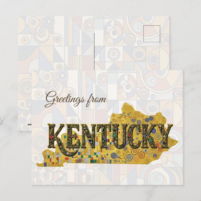 Carte Postale Salutations du Kentucky (Devant / Derrière)