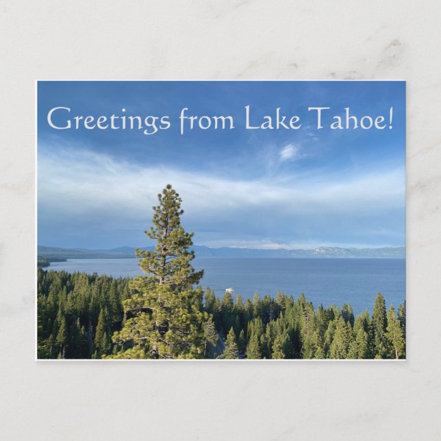 Carte Postale Salutations du lac Tahoe (Devant)