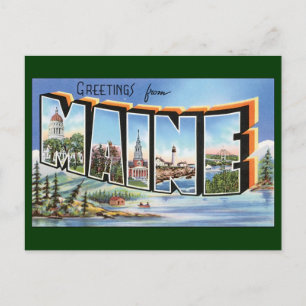 Carte Postale Salutations du Maine