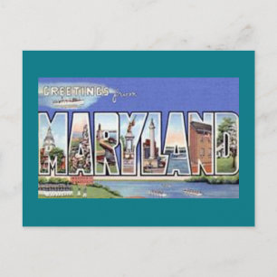 Carte Postale Salutations du Maryland