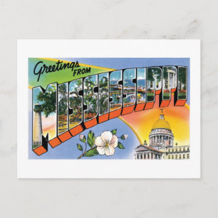 Carte Postale Salutations du Mississippi !