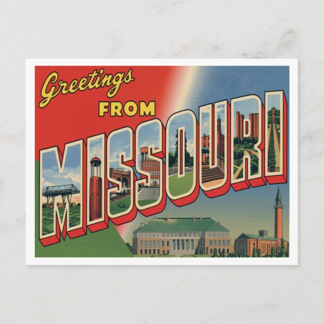 Carte Postale Salutations du Missouri (Devant)