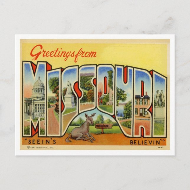 Carte Postale Salutations Du Missouri (Devant)
